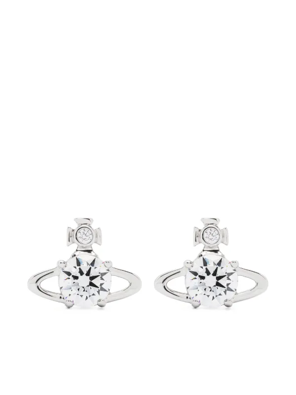 Vivienne Westwood Reina crystal-embellished Earrings Silver
