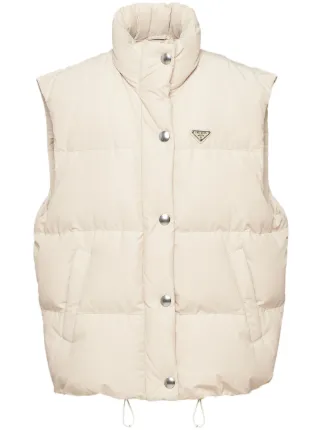 PRADA Puffer Down Vest プラダ パファーダウンベスト 44 PRADA（プラダ） ダウンベスト レディース ダウン ジレ ロゴ プレート