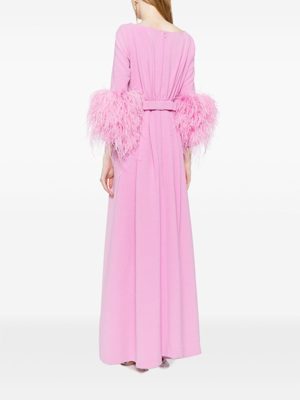 Huishan Zhang Irina ostrich-feather Maxi Dress - Farfetch