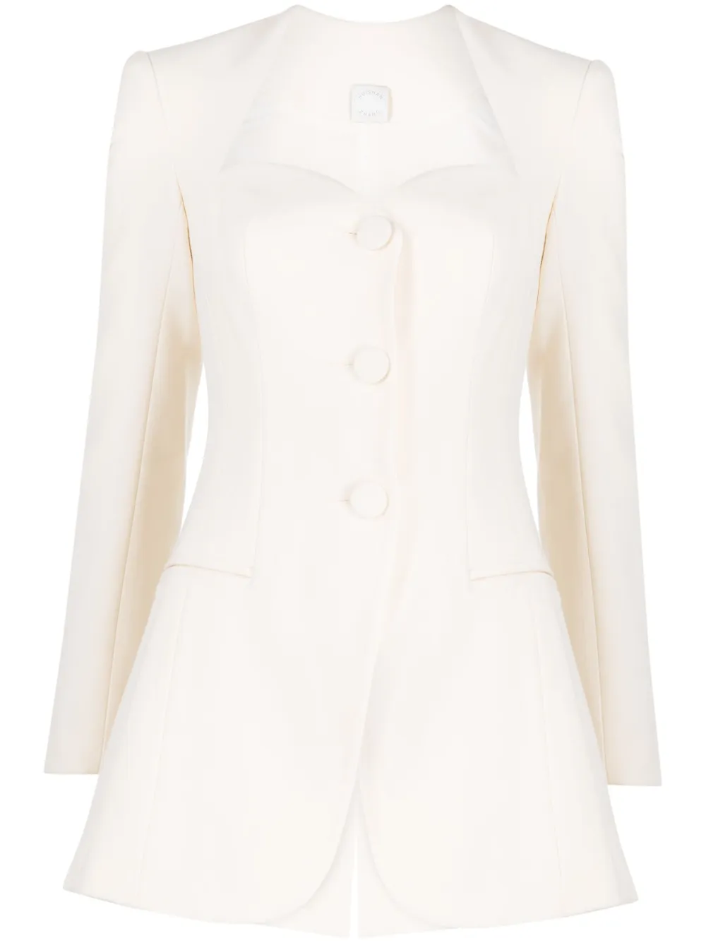 Huishan Zhang Kim Sweetheart-neck Jacket In Neutrals