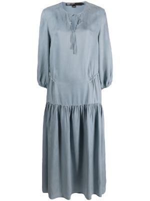 BIMBA Y LOLA Full Length Ribbed Woven Dress with Bat Arms - Size M