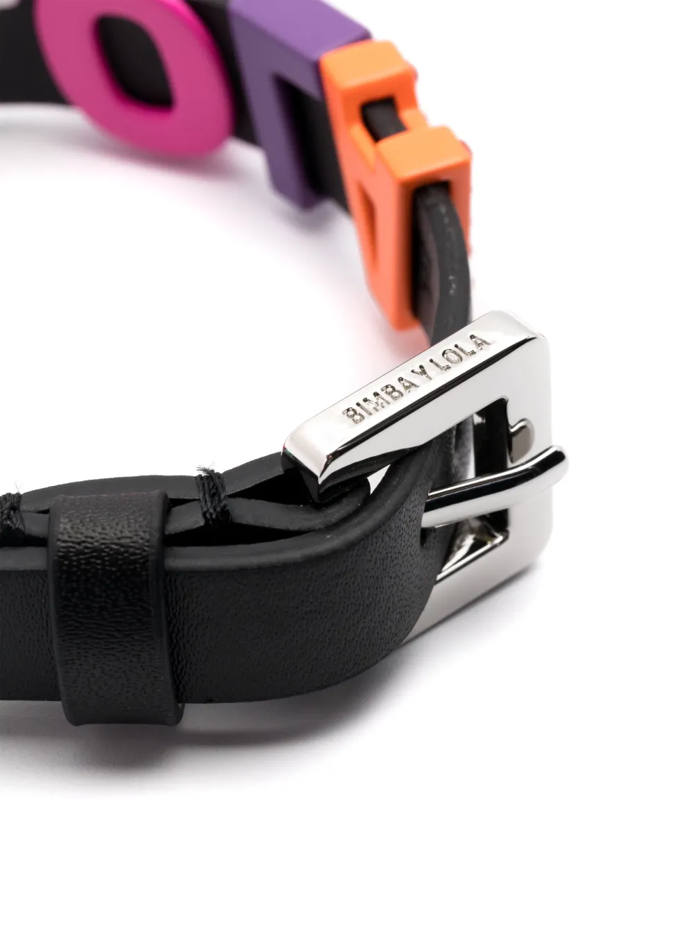 Bimba y Lola Leren armband - Zwart