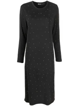 chinese dress ladies Lola V-Neck Knit Midi Dress with Buckle and Flared Hem main image 0