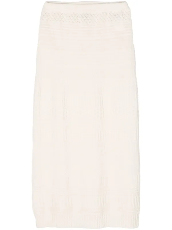 Bimba y Lola crochet knit A line Midi Skirt Farfetch