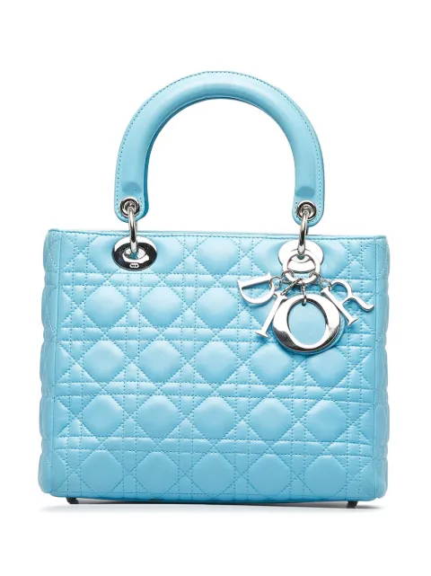 pre-owned medium Cannage Lady Dior two-way bag