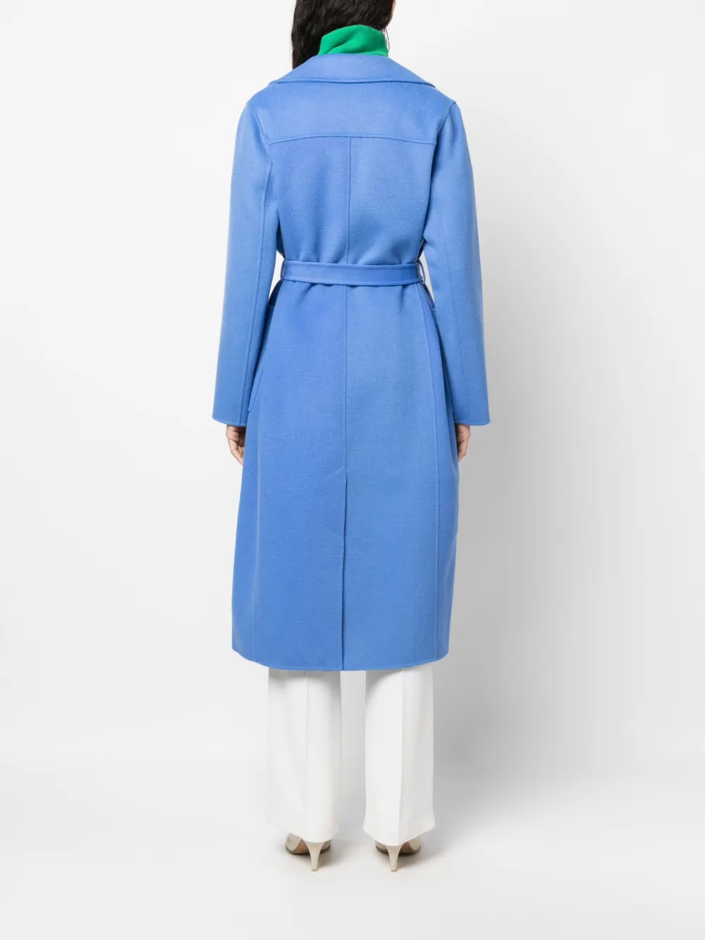 Michael kors belted sales wool blend coat