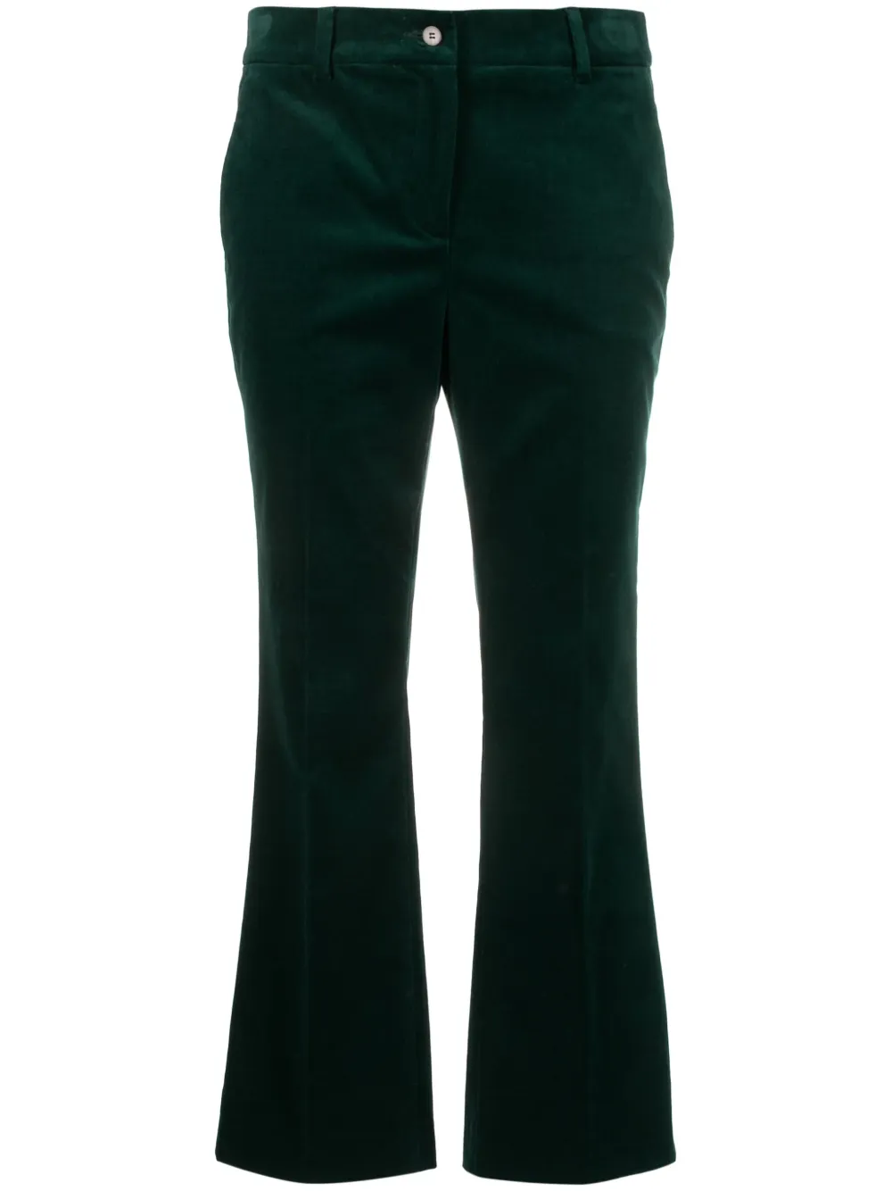 Alberto Biani Flared Cropped Trousers In Black