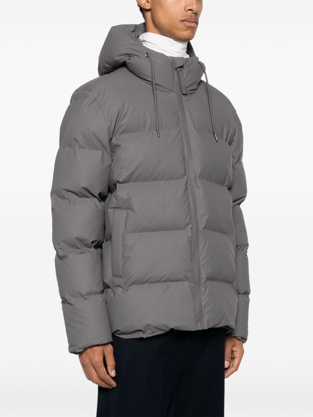 Shop Rains Alta Waterproof Padded Jacket In Grey