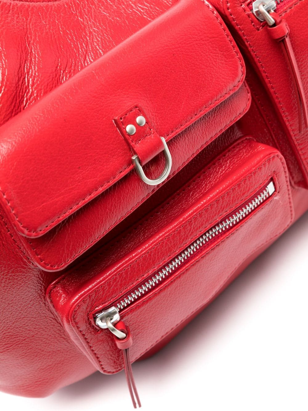 Shop Blumarine Large Hobo Shoulder Bag In Red