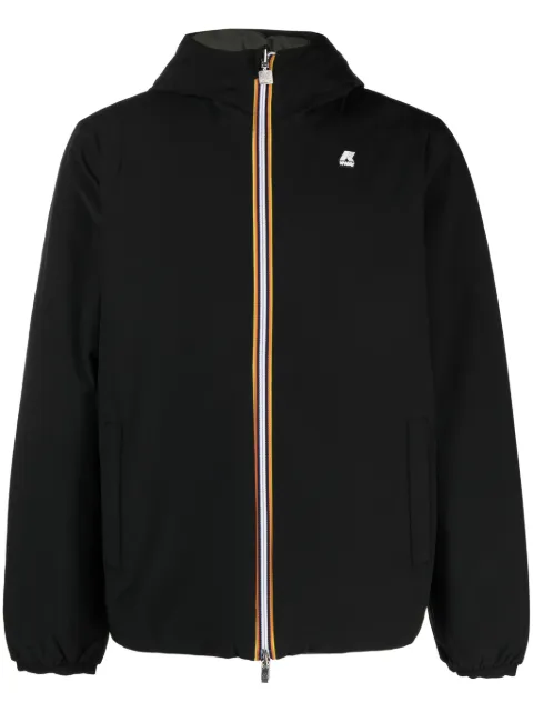 K-Way reversible logo-patch hooded jacket