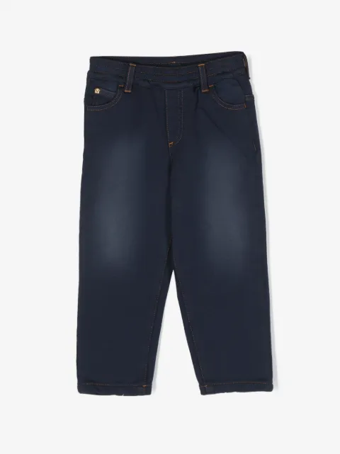Versace Kids Medusa Head plaque mid-rise straight-leg jeans