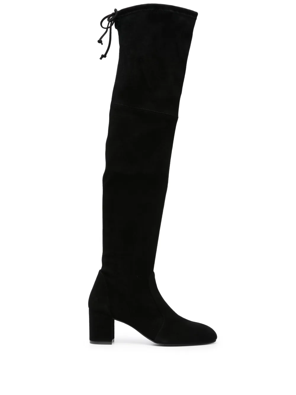 Shop Stuart Weitzman Yulianaland 60mm Tie-fastening Suede Boots In Black