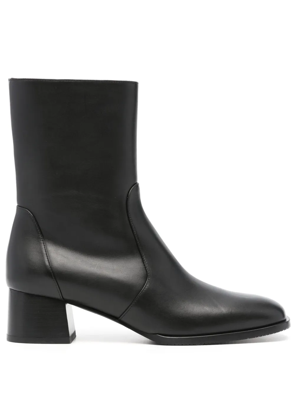 Stuart Weitzman Yuliana 60 Womens Leather Pull On Mid-calf Boots In Black Leather