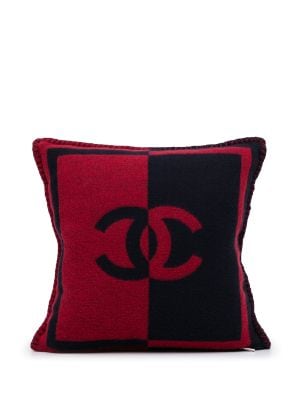 CHANEL Pre-Owned CC-intarsia Reversible Blanket - Farfetch