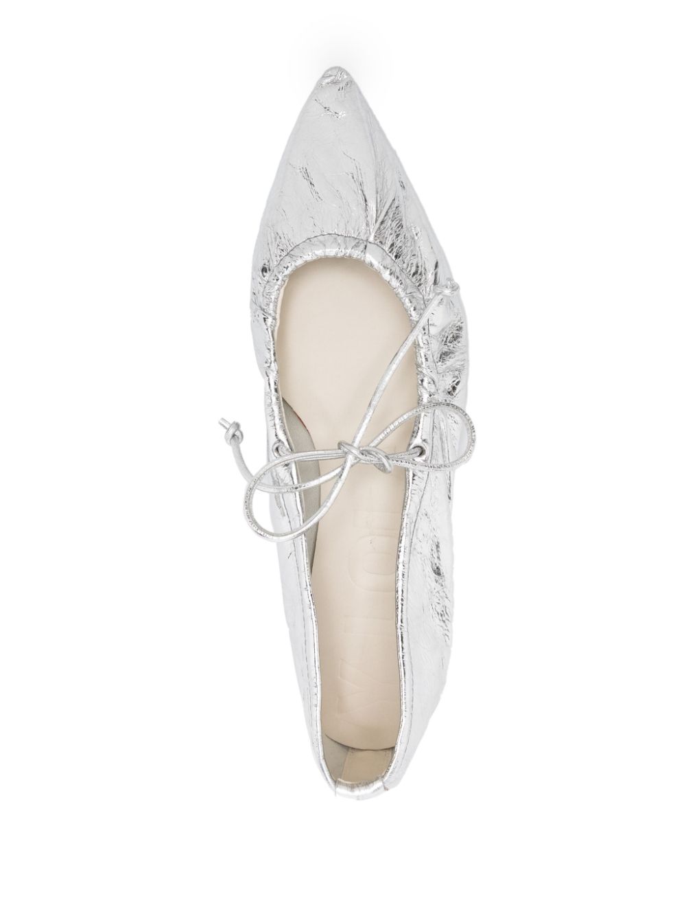 Silver lace hot sale up flats