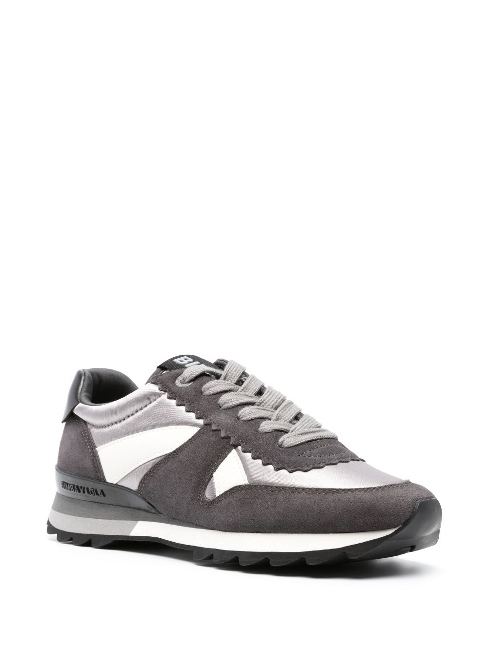 Shop Bimba Y Lola Low-top Panelled Sneakers In Silver