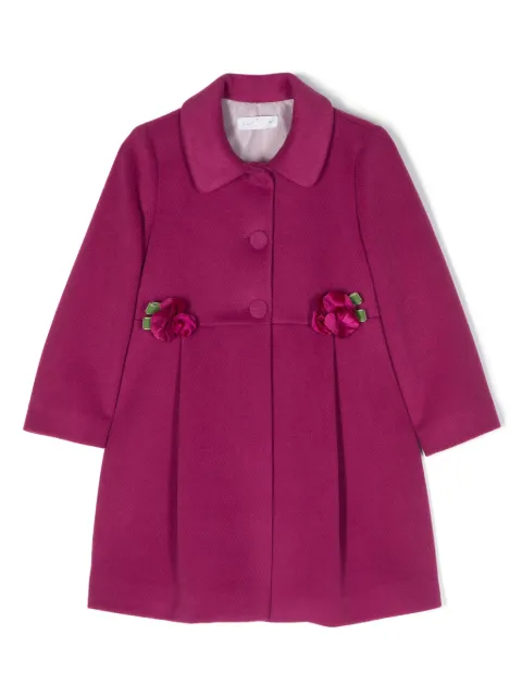 Colorichiari floral-appliqué single-breasted coat