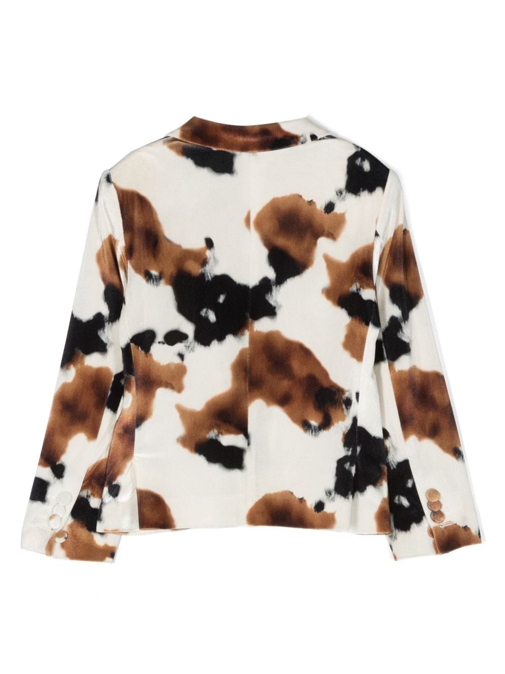 Colorichiari cow-print single-breasted blazer - Beige