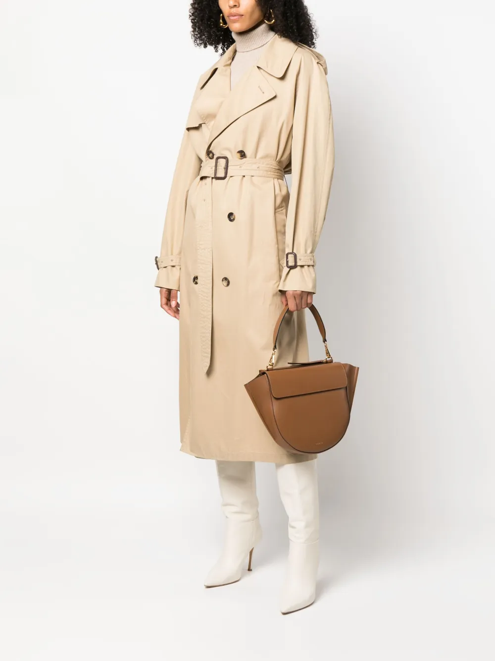 Wandler medium Hortensia leather tote - Bruin