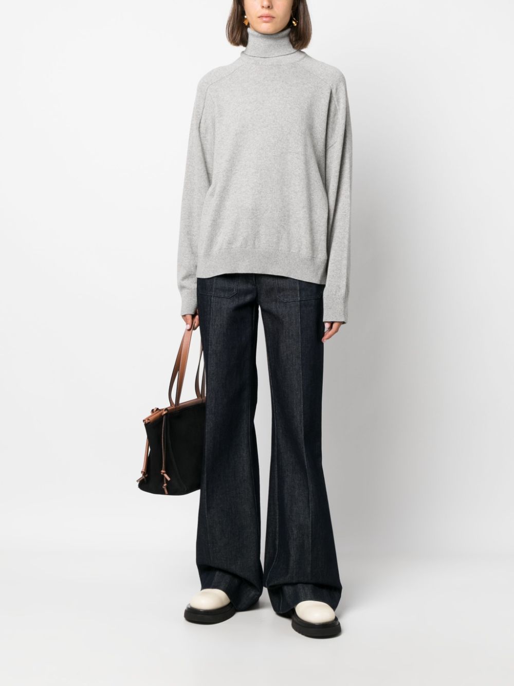 ARMARIUM mélange-effect roll-neck jumper - Grijs