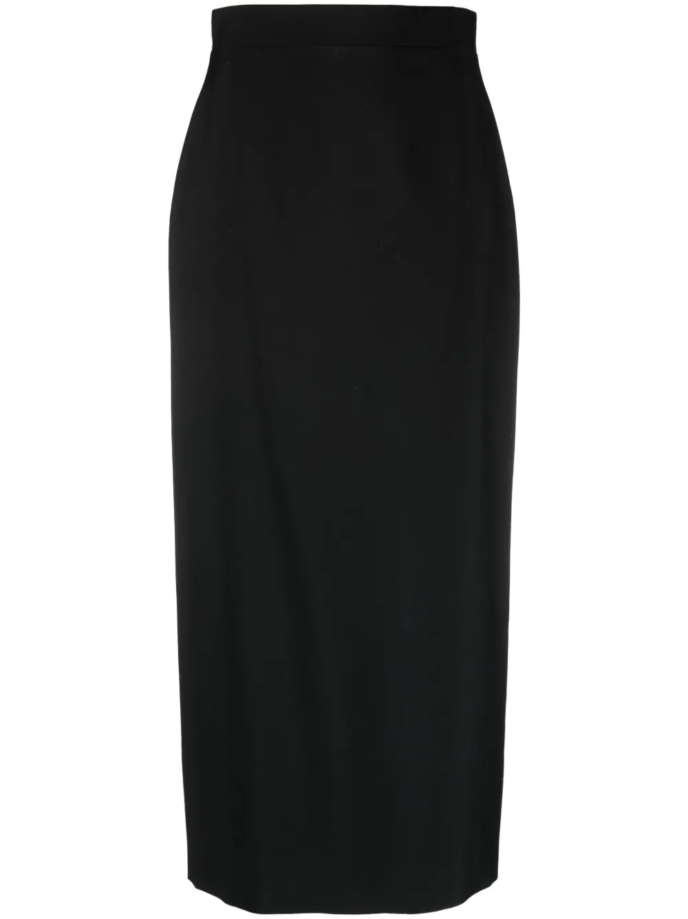 Alexander Mcqueen High-waist Wool Skirt In Black