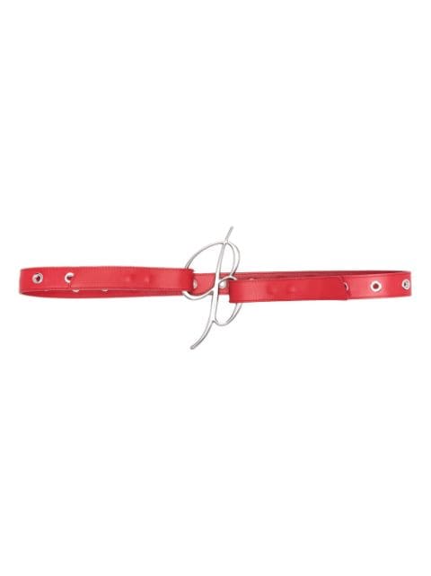 Blumarine logo-buckle leather belt