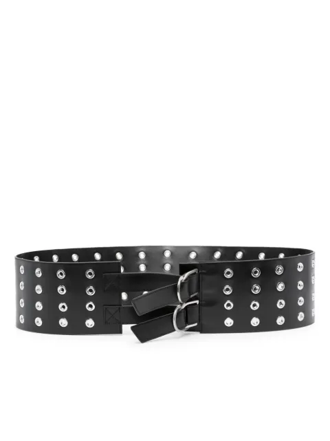 Blumarine eyelet embellished leather belt