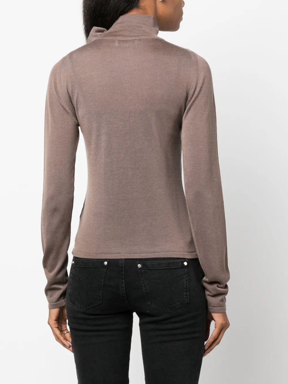 Blumarine T-shirt met bloemenpatch Bruin