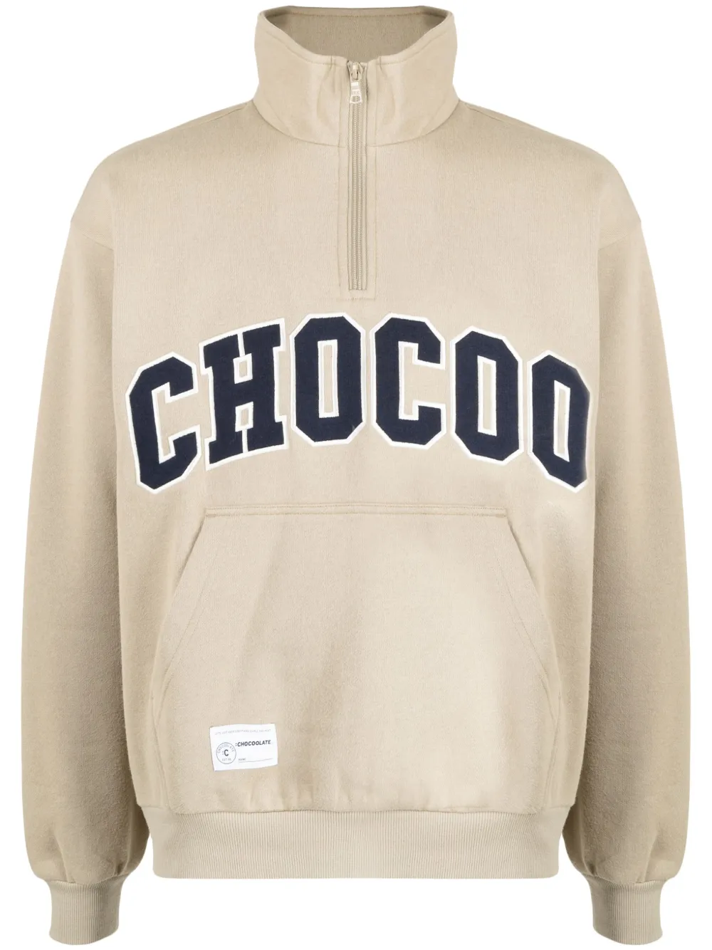 CHOCOOLATE logo-embroidered high-neck sweatshirt