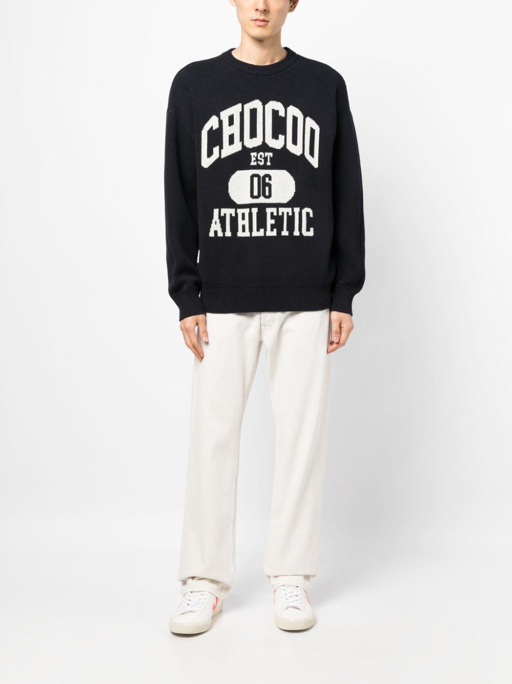 Shop Chocoolate Logo-embroidered High-neck Sweatshirt In Neutrals