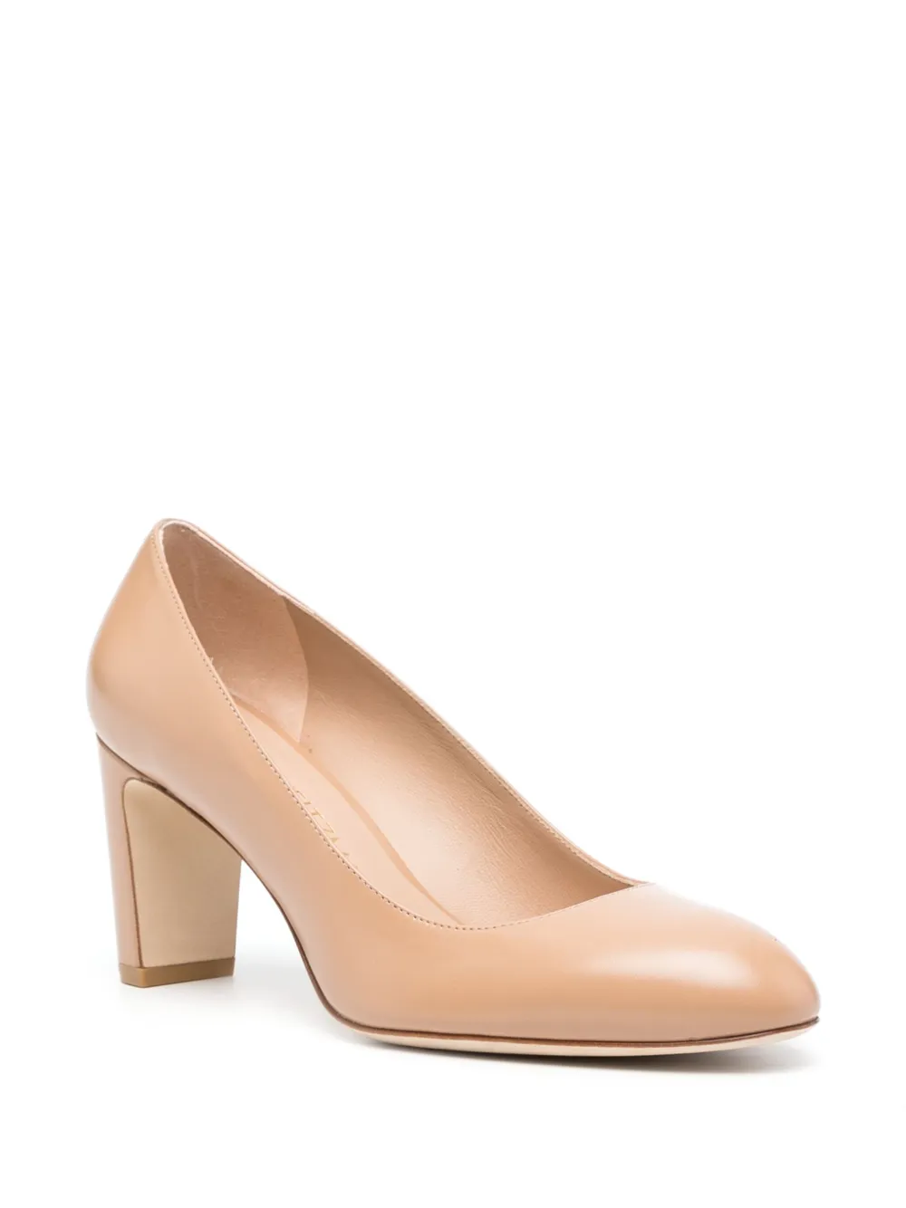 Stuart Weitzman Vida 75mm leather pumps - Beige