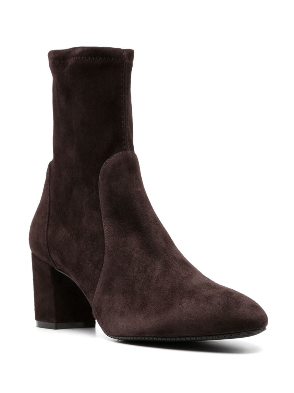 Shop Stuart Weitzman Yuliana 80mm Suede Ankle Boots In Brown