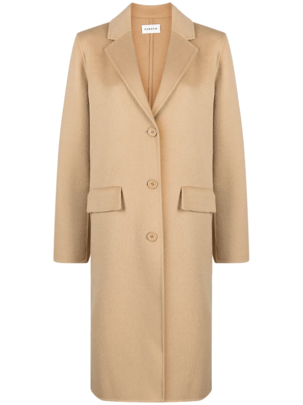 P.A.R.O.S.H. notched-lapels single-breasted coat | Brown | Image 1
