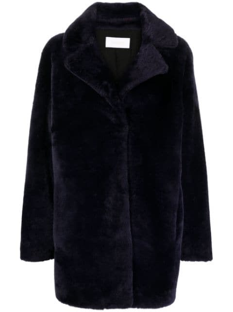 Yves Salomon Manteau Agneau notched-collar coat 