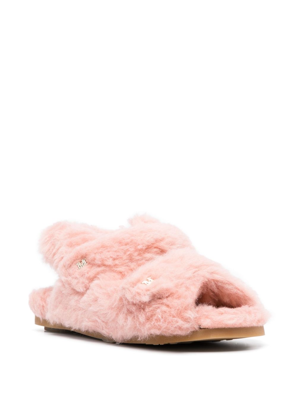 Max Mara Teddy sandalen met dubbel bandje - Roze