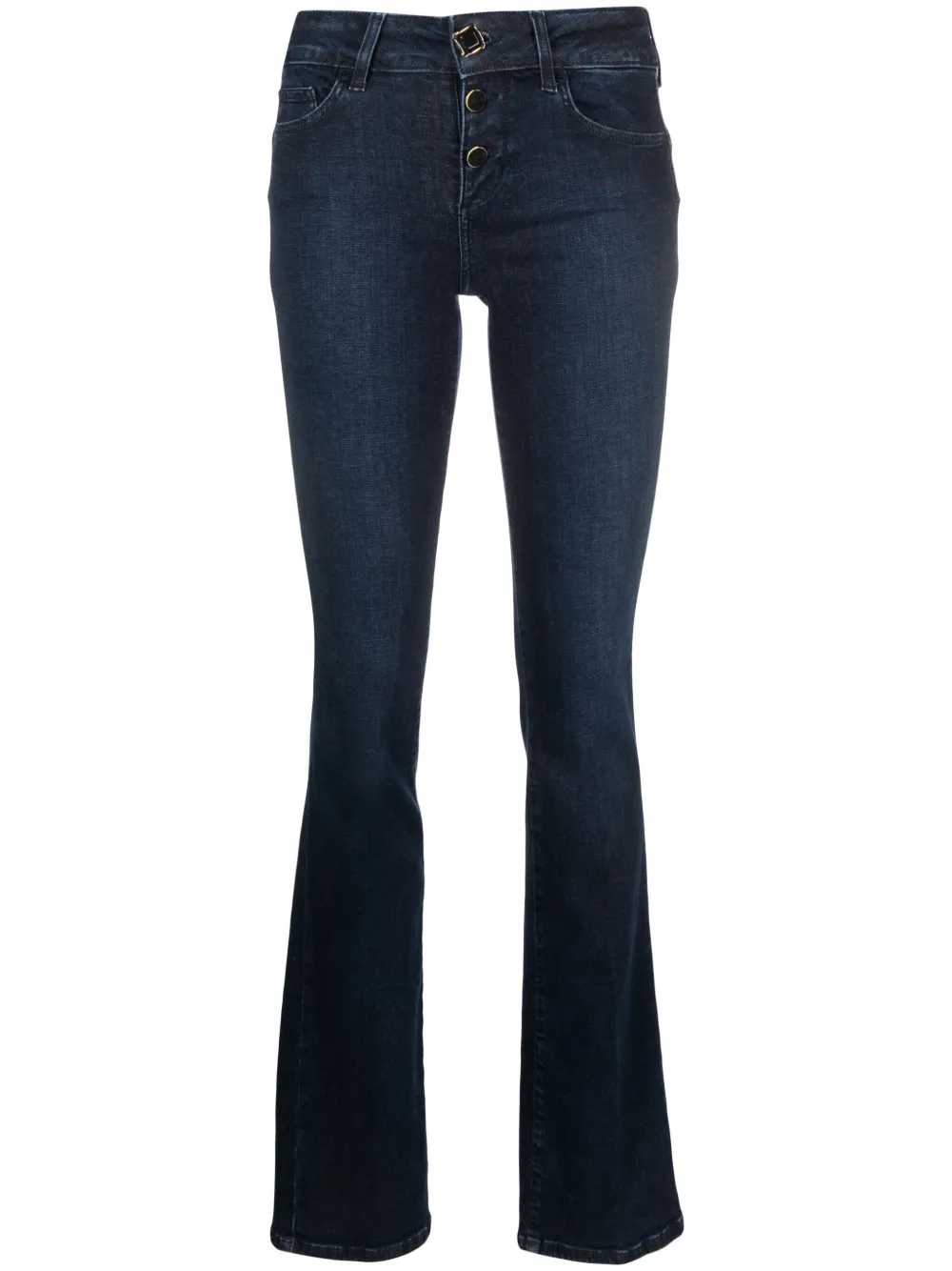 LIU JO logo-plaque mid-rise flared jeans