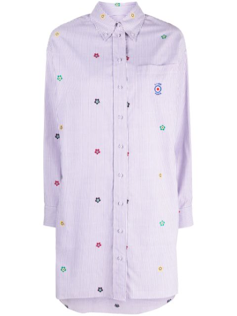 Kenzo design-embroidered poplin shirtdress