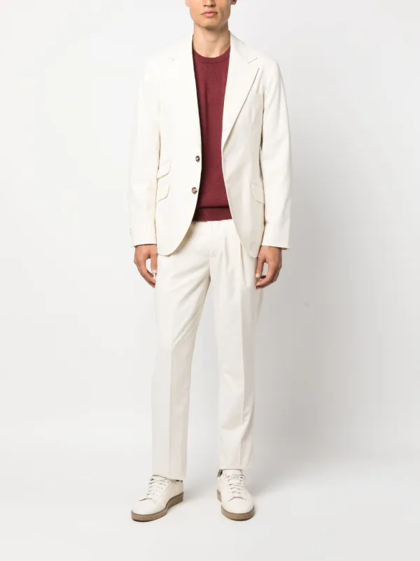 【関税＆送料込み】Brunello Cucinelli Cotton Single-Breaste Brunello Cucinelli Cotton Linen Twill Single-Breasted Blazer