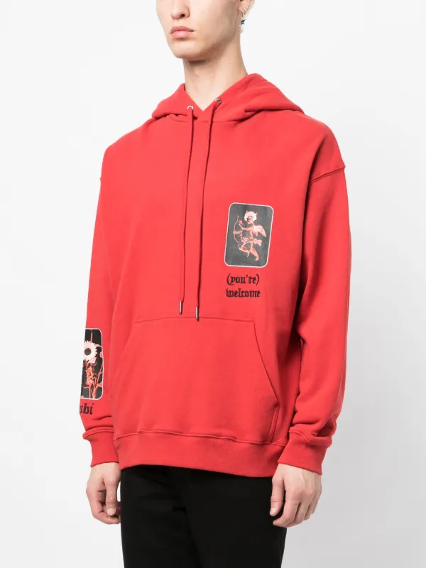 Ksubi graphic-print Cotton Hoodie | Red | FARFETCH