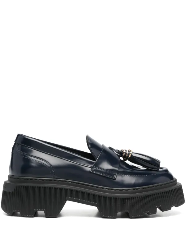 Santoni タッセル ローファー | ブルー | FARFETCH JP
