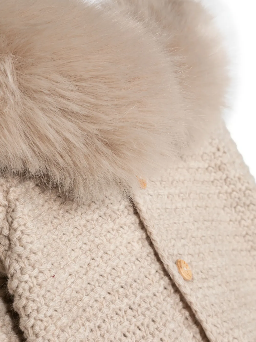  Paz Rodriguez Bambalina Hooded Knittted Coat - Neutrals 