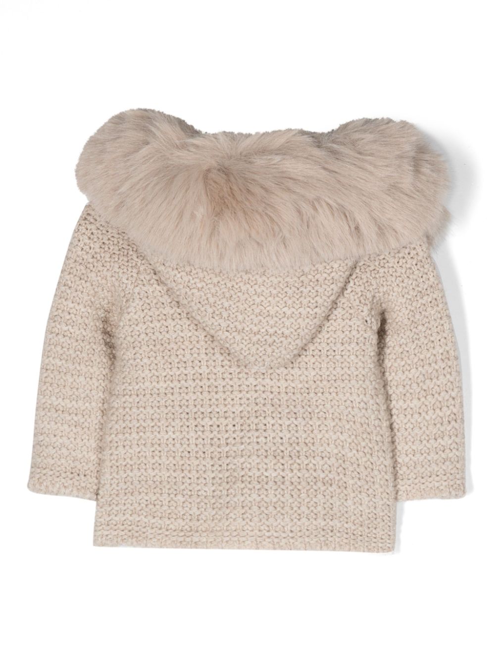 Paz Rodriguez Bambalina hooded knittted coat - Neutrals