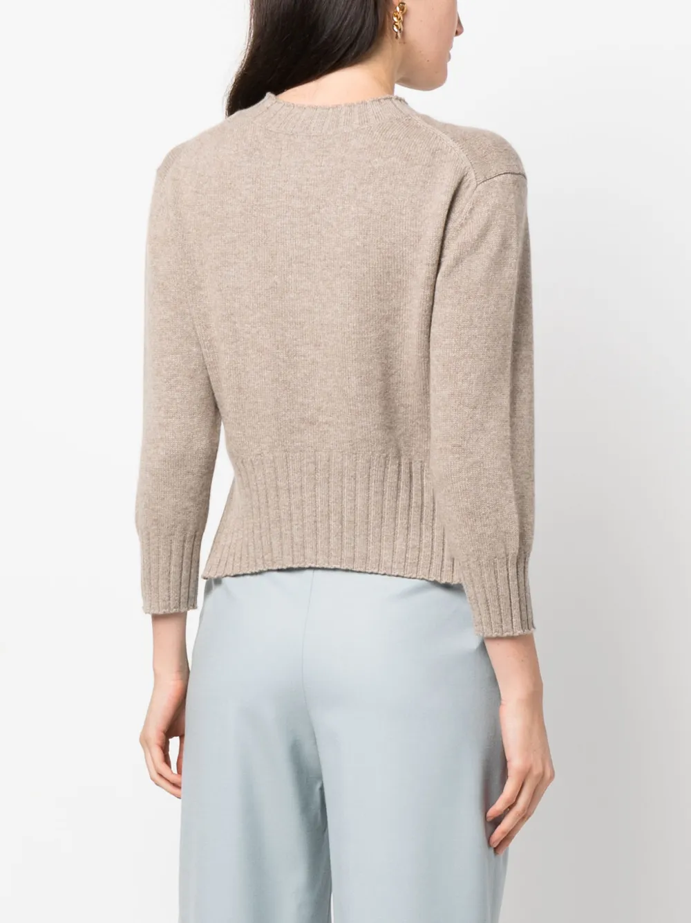 Loulou Studio Mora Side-slit Cashmere Jumper In Nude