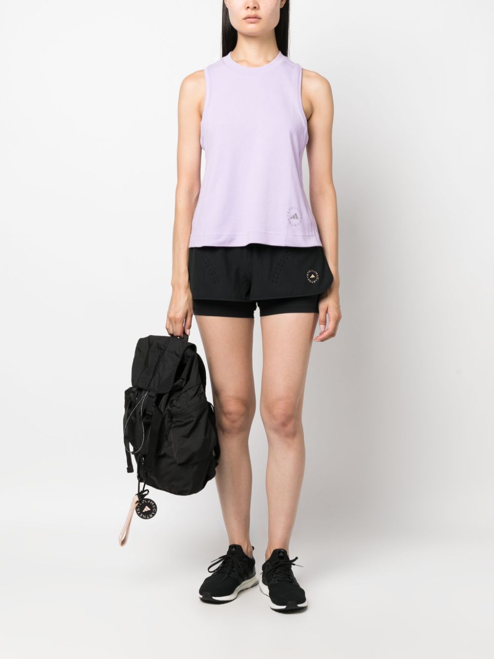 adidas by Stella McCartney logo-print sleeveless tank top - Paars