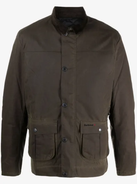 Barbour Brunden Wax corduroy-collar jacket