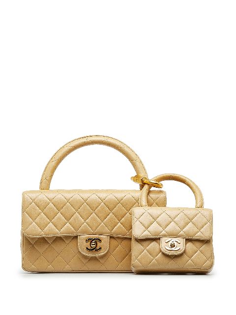 HOT SALE CHANEL 1991  1994 Classic Flap two-piece bag set Women