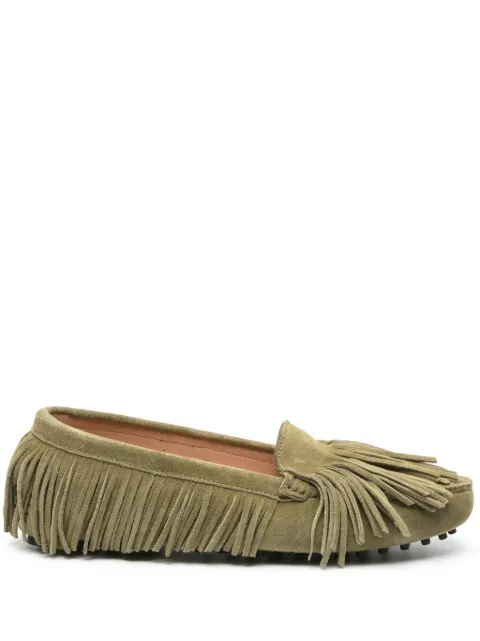 Scarosso fringed suede loafers