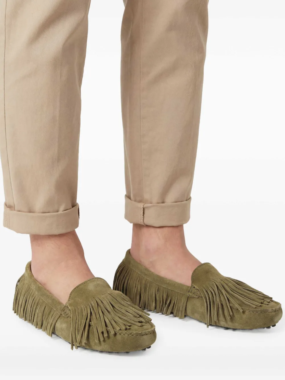  Scarosso Mocasines Con Flecos - Verde 