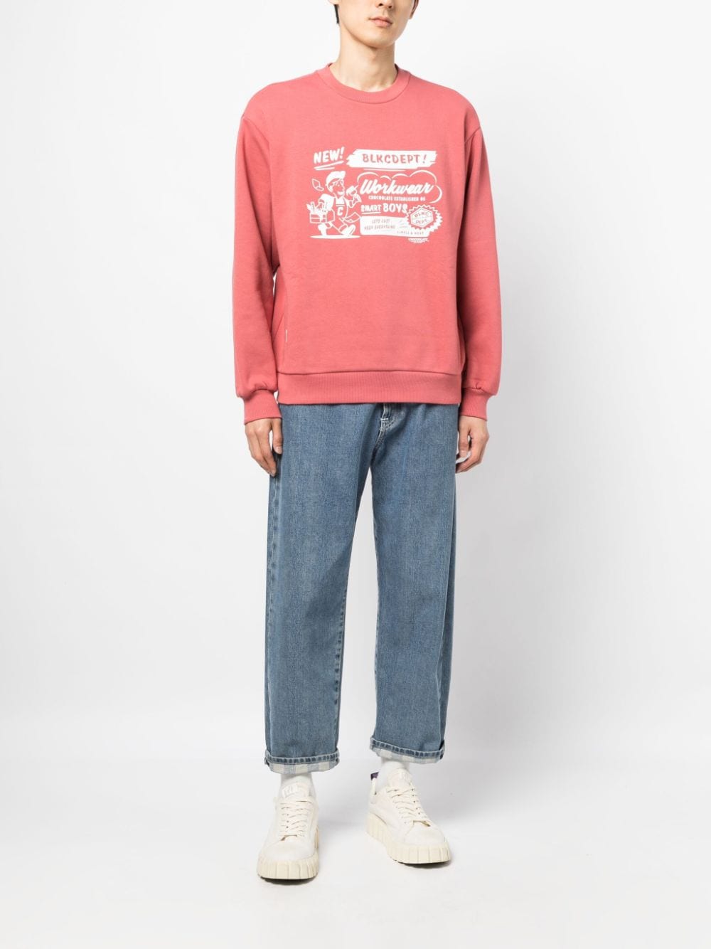 Shop Chocoolate Graphic-print Crew-neck Sweatshirt In Red