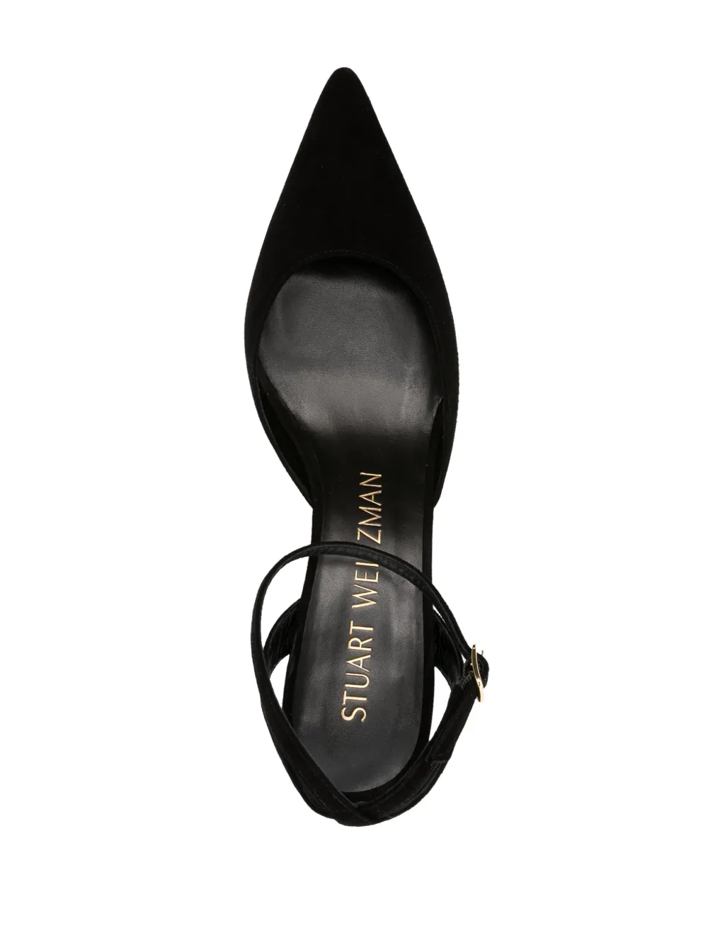 Shop Stuart Weitzman Barelythere 50mm Suede Pumps In Black